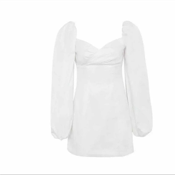 House Of CB ‘J´adore’ Cotton Puff Sleeve Mini Dress NWOT - Picture 8 of 13